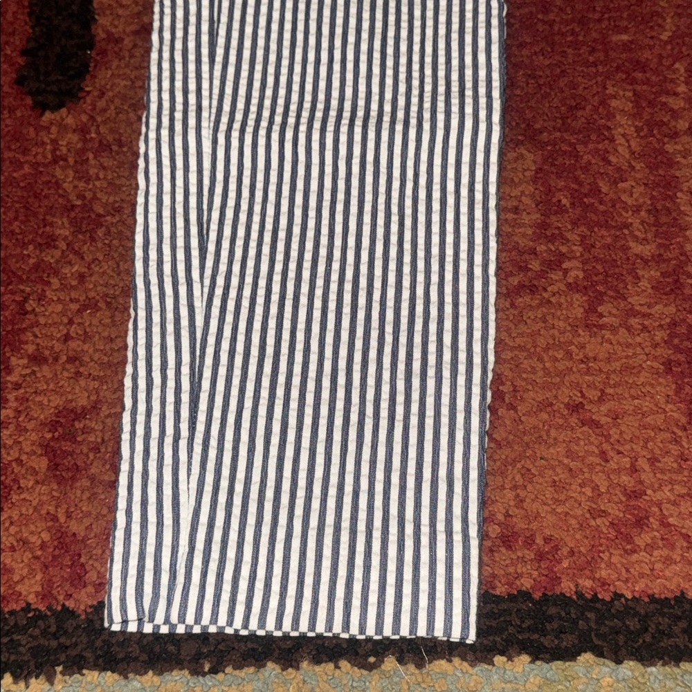 Women’s ZARA‎ blue stripped casual / dress pants - Picture 3 of 8